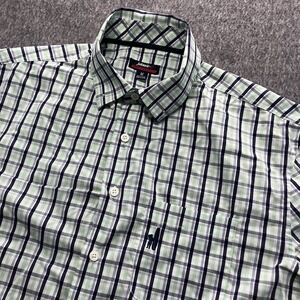 johnnie-o Shirt Mens M Gingham Check Performance Button Down Shirt